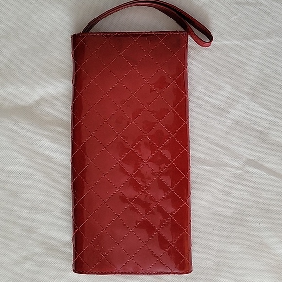 Aldo Red Quilted Patent Leather Wristlet Clutch – Date Night & Holiday Ready - Picture 2 of 4